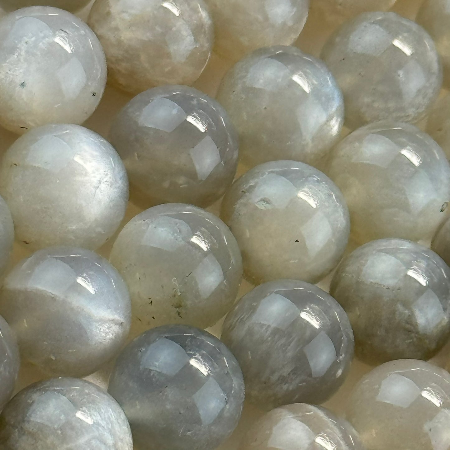 Gray Chocolate Moonstone Polished Round Beads image 5