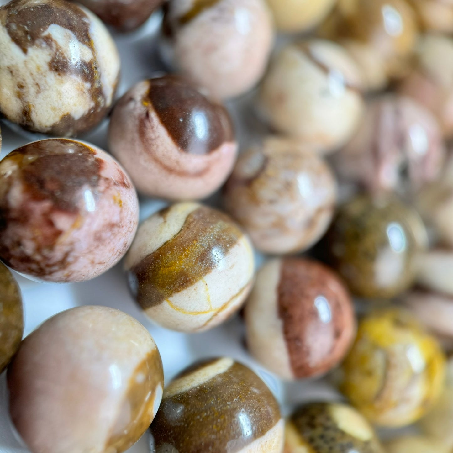 Australian Zebra Jasper Polished Round Beads image 6