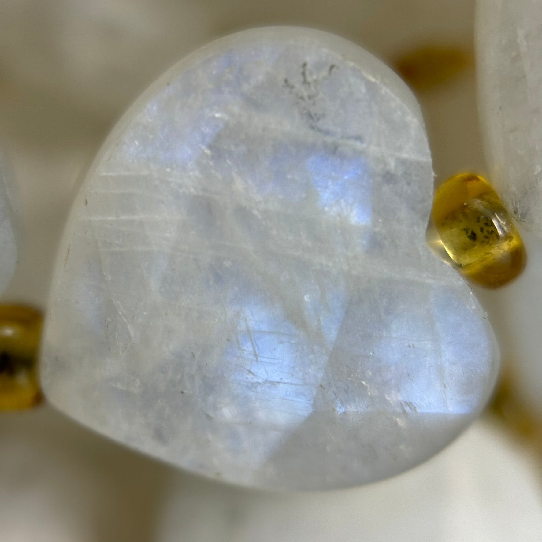 Rainbow Moonstone Faceted Heart 12Ãâ€â€ÂÂ12 mm Beads image 6