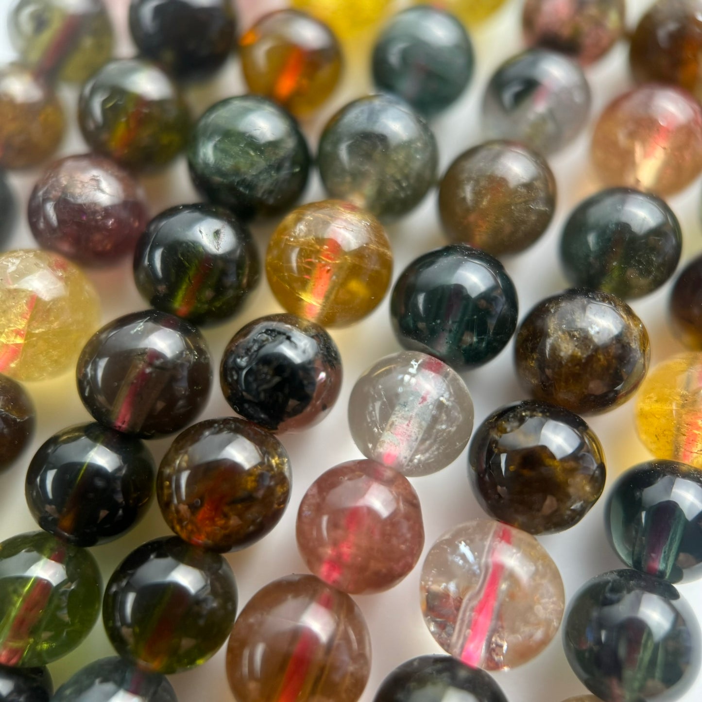 Multi-Coloured Tourmaline AA Polished 5mm Round Beads image 3