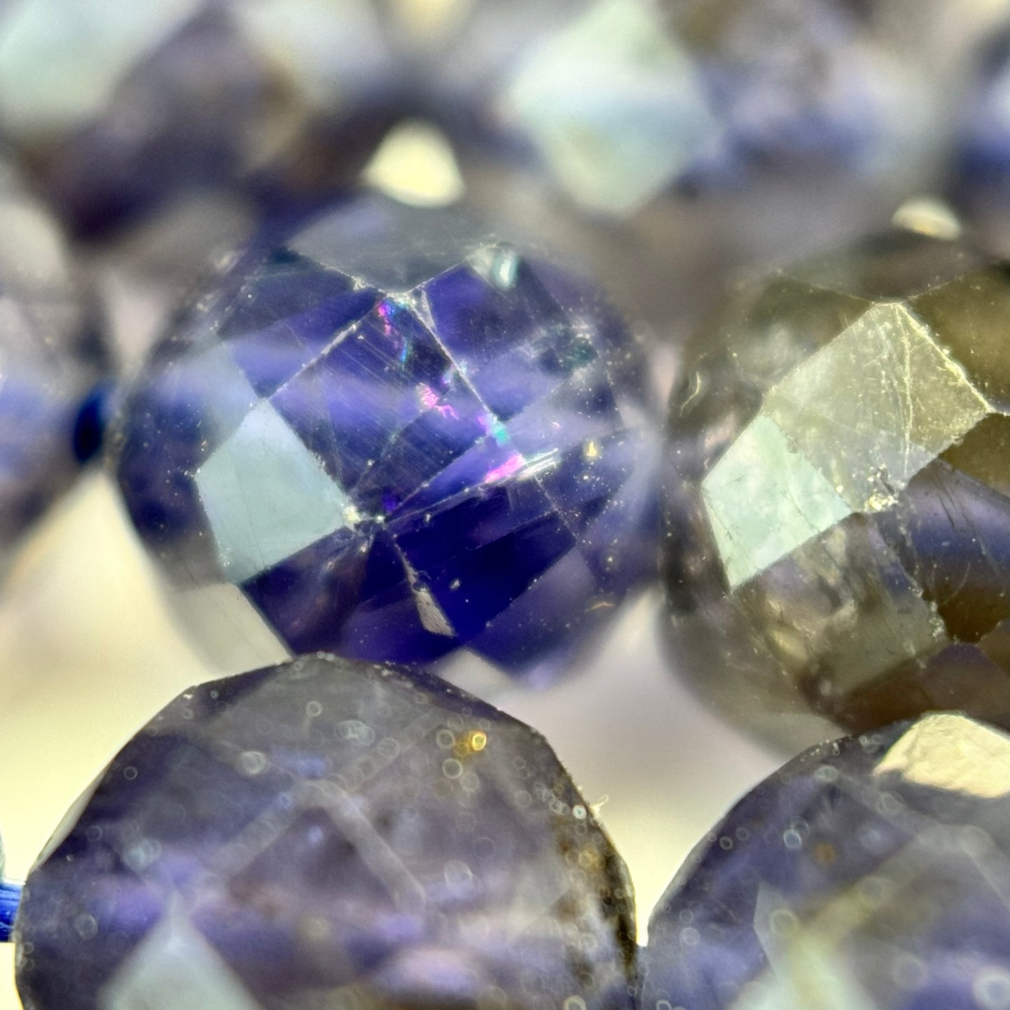 Iolite stone Faceted Round Beads Faceted Round Beads image 8