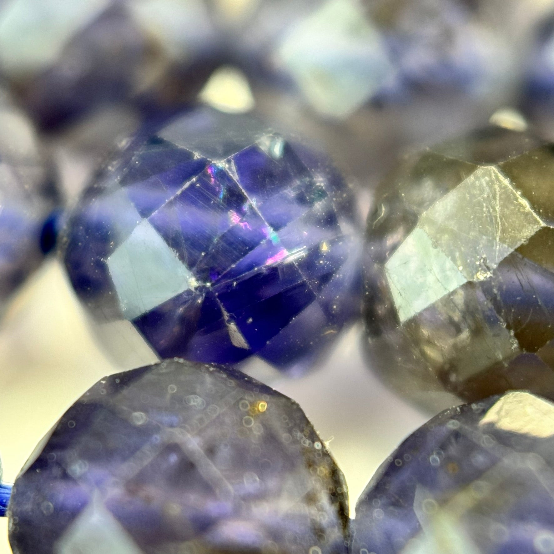 Iolite stone Faceted Round Beads Faceted Round Beads image 8