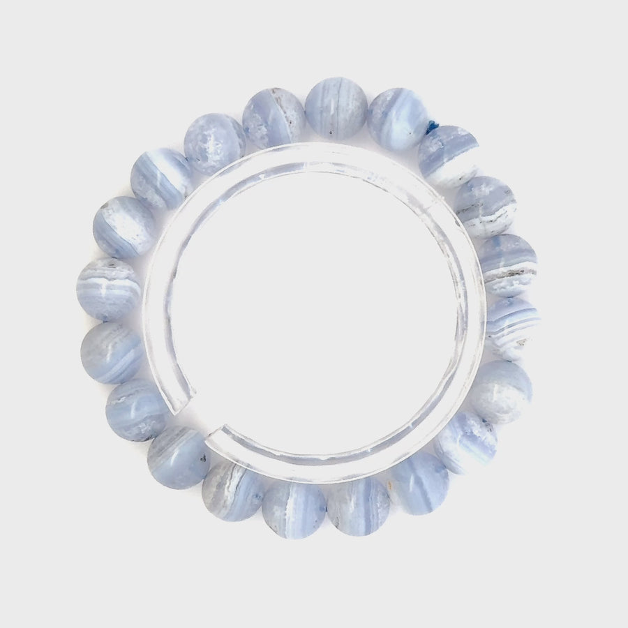 Blue Lace Agate Bracelet – Serene Crystal Jewelry for Mind & Spirit