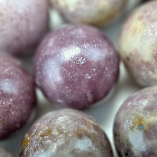 Lepidolite Polished Round Beads image 3