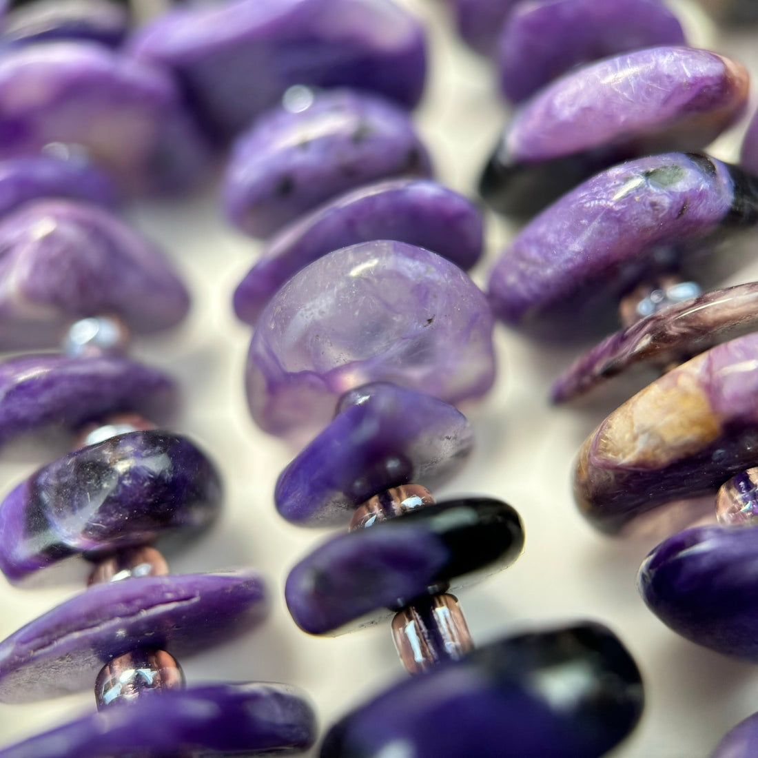 Charoite Blade Polished Beads image 4