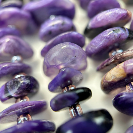 Charoite Blade Polished Beads image 4
