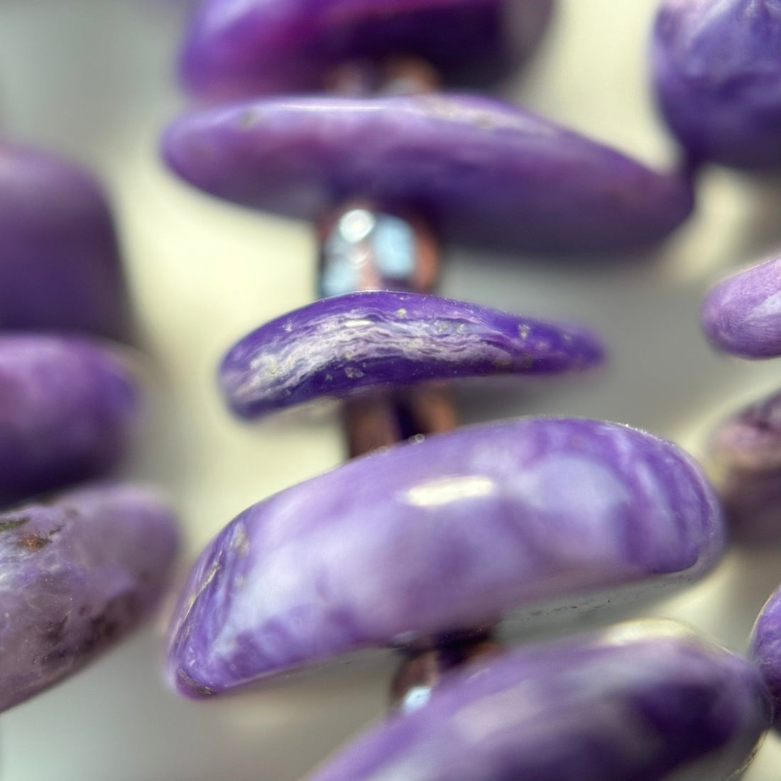 Charoite Blade Polished Beads image 9