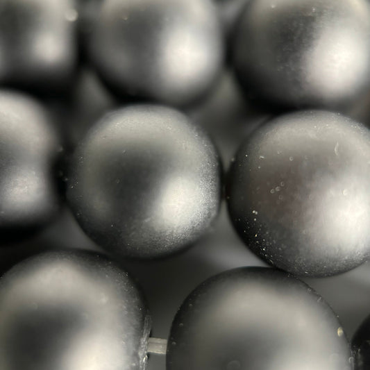 black onyx matte round beads for beaded bracelet making