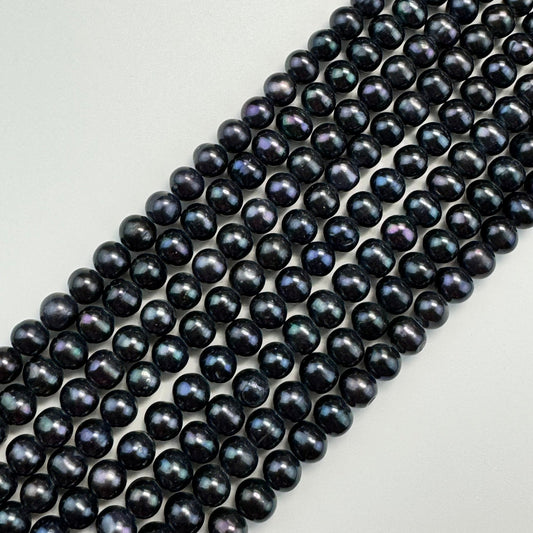 Black Pearls in strands ready for jewelry making - handpicked by Reza Piroznia Gemologist