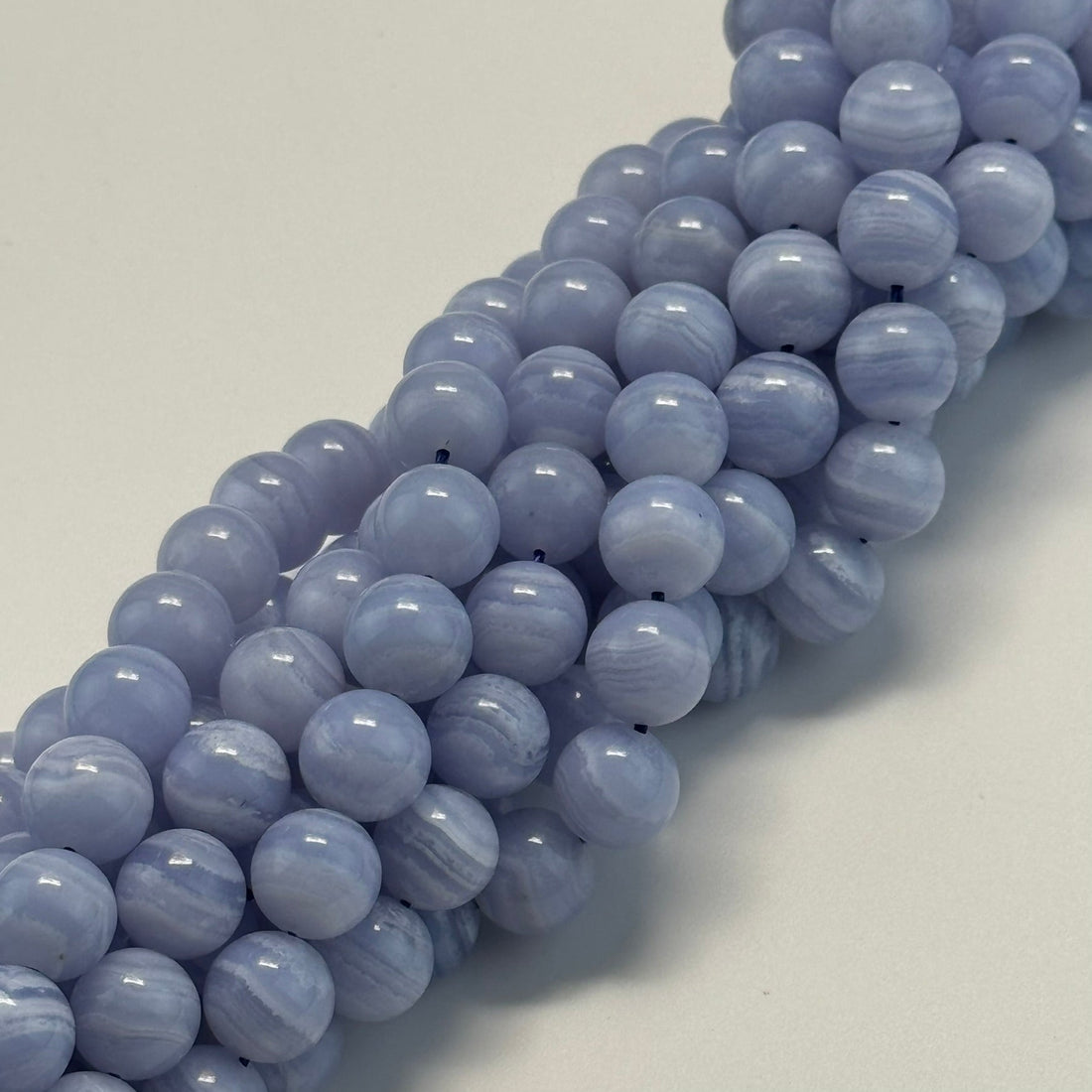 Blue Lace Agate AAA Round Polished Beads image 4