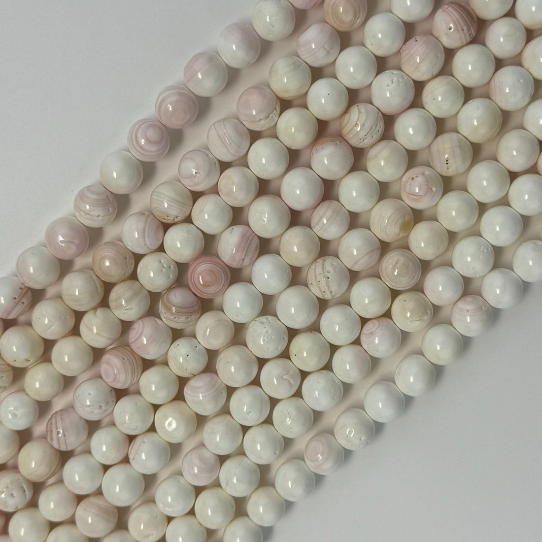 Pink Shell Polished Round Beads image 5