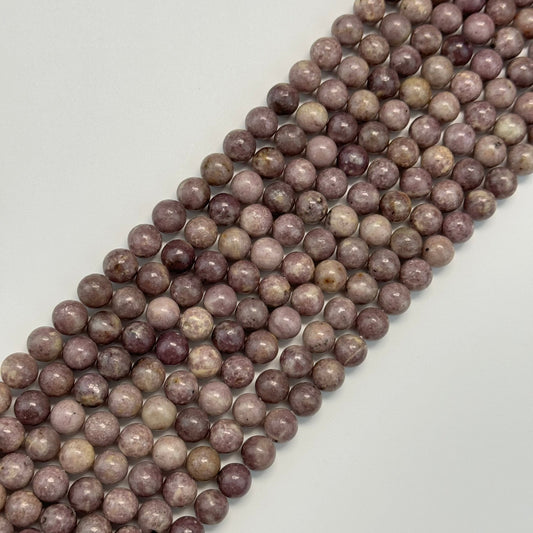 Lepidolite Polished Round Beads image 0