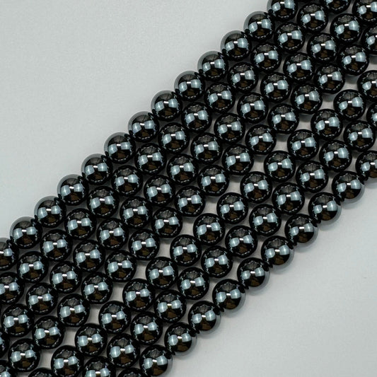 hematite polished beads used in black beaded bracelet design