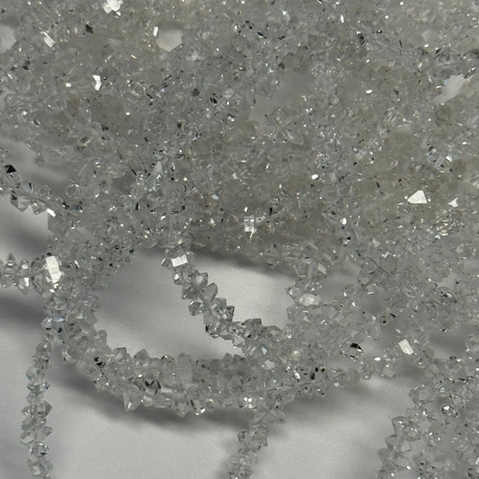 herkimer diamond cut gemstone beads used in crystal jewelry making