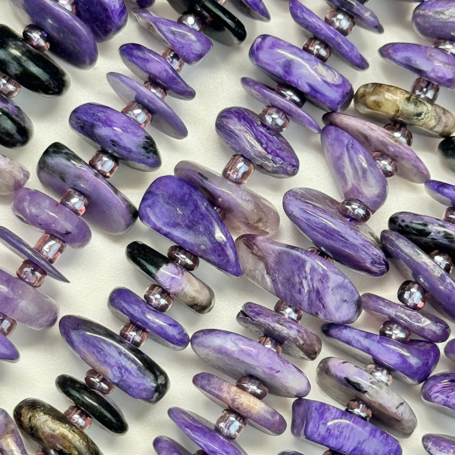 Charoite Blade Stone Beads