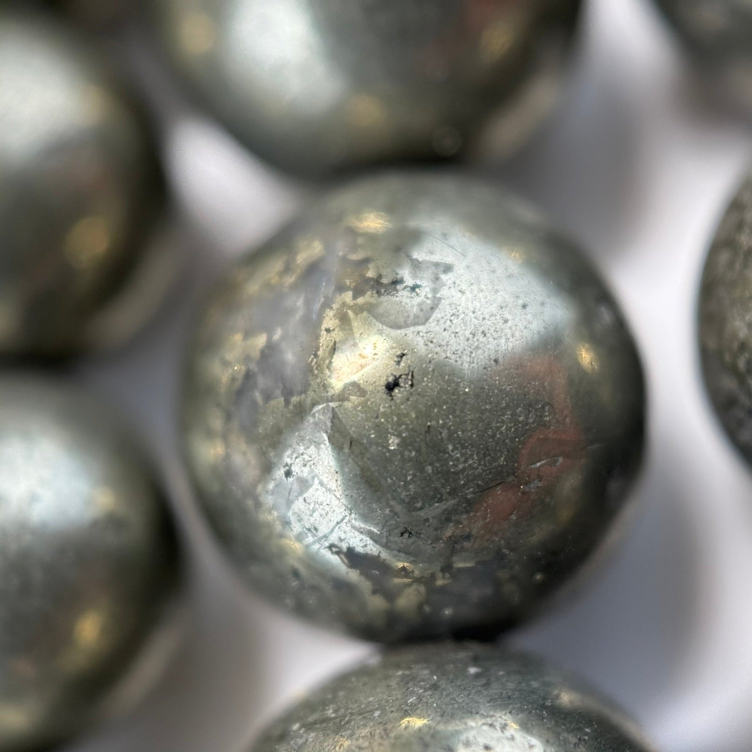 Natural Pyrite gemstone beads for jewelry making