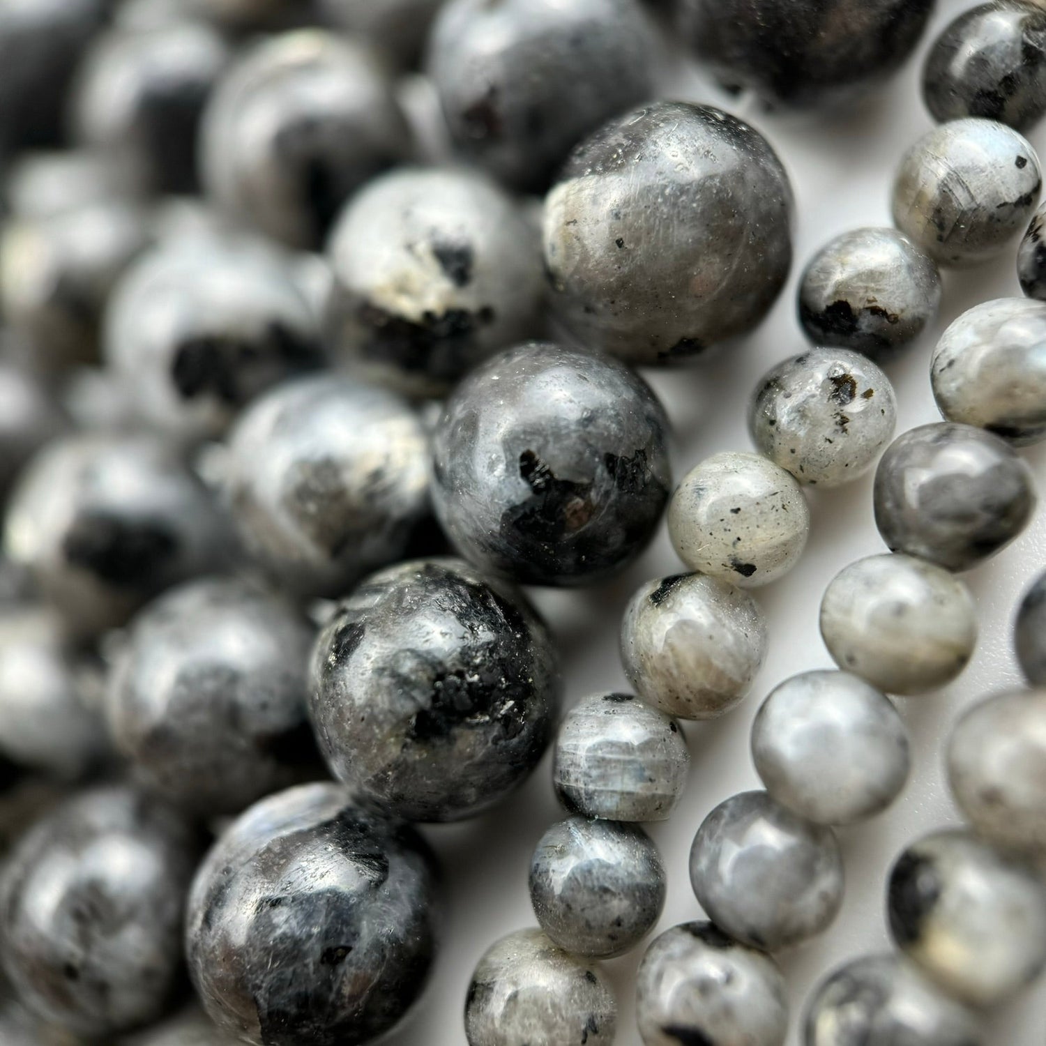 Larvikite Crystal Beads