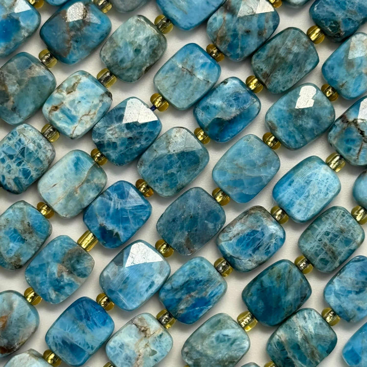Blue Apatite Gemstone Beads