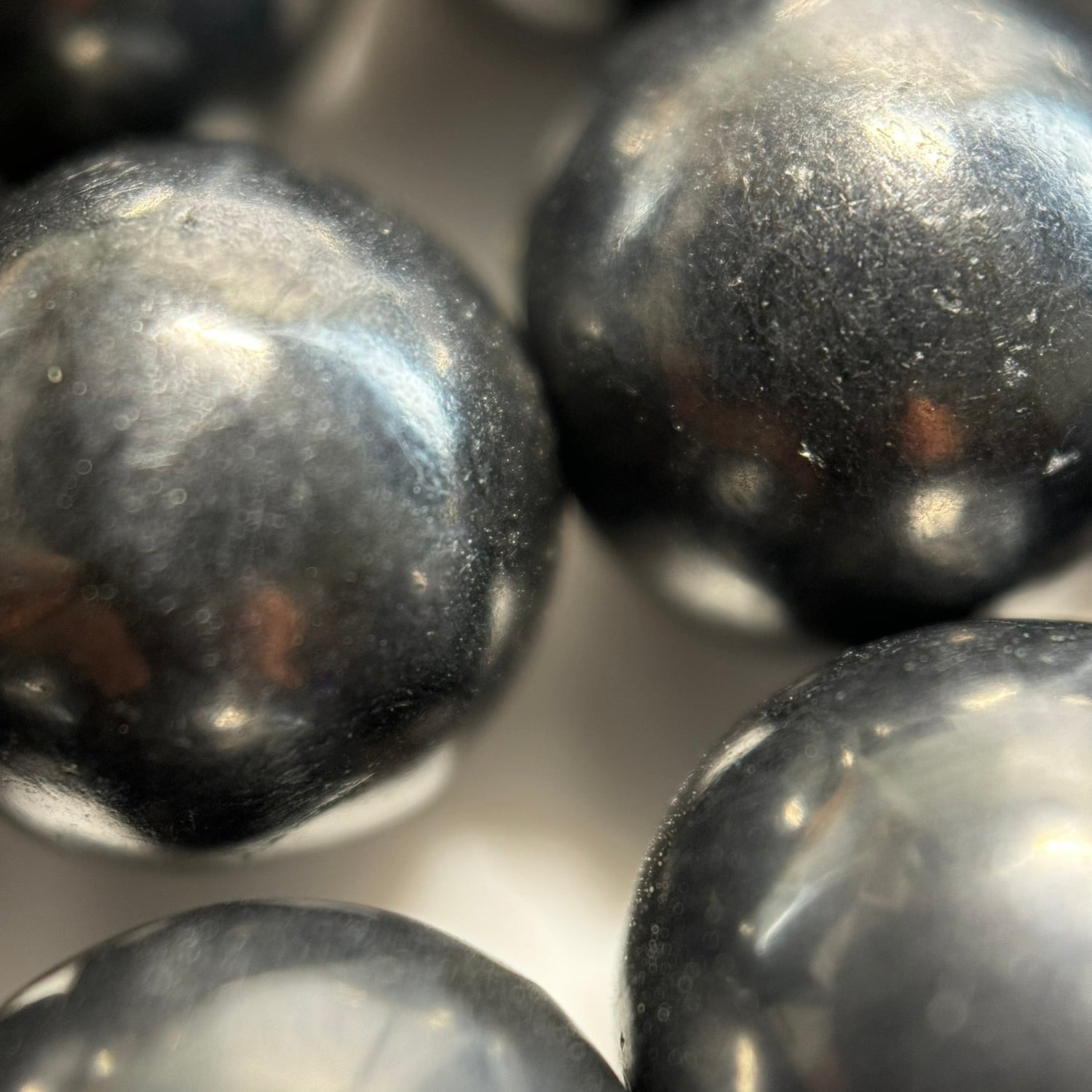 Natural Shungite gemstone beads for jewelry making