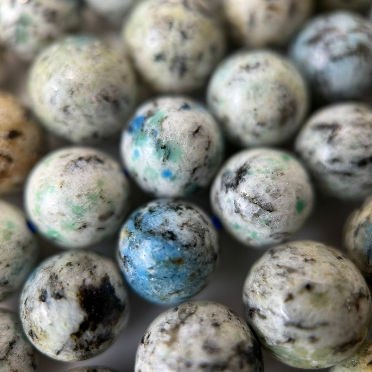Natural K2 Jasper gemstone beads for jewelry making and bracelet design by Reza Gem Collection.