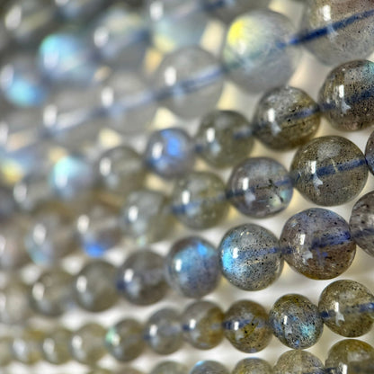 Labradorite AAAA Polished Round Beads - high quality labradorite image 9