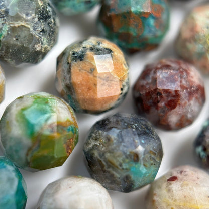 Chrysocolla Faceted Round Beads image 3