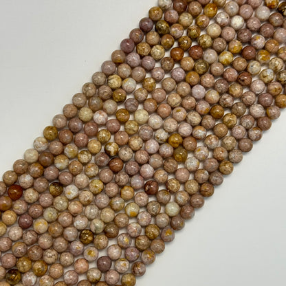 Pink Sakura Chalcedony Polished Round Beads image 0