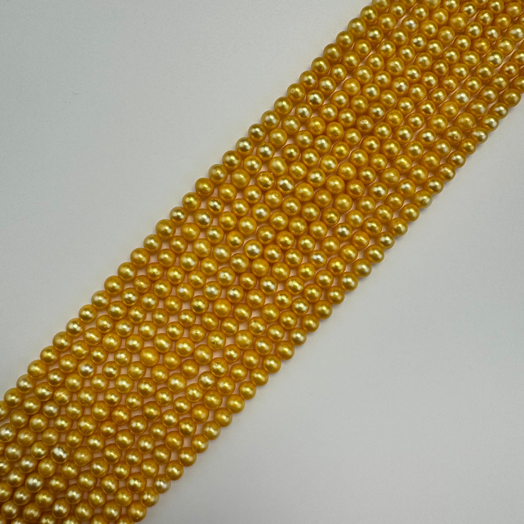 Dyed Yellow Pearl  7.5mm - High-Quality Jewellery Making Supplies image 5