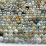 Aquamarine Polished Round Gemstone Beads image 2