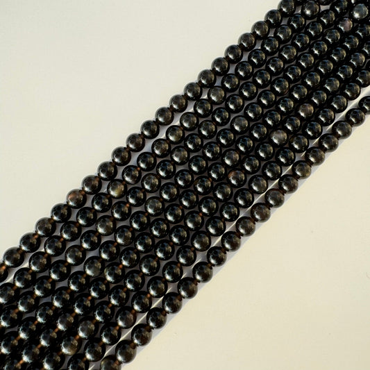 Obsidian Ice Rainbow Polished Round Beads - (AAA Quality)