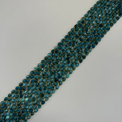 Blue Apatite Faceted Barrel 8 Beads image 3