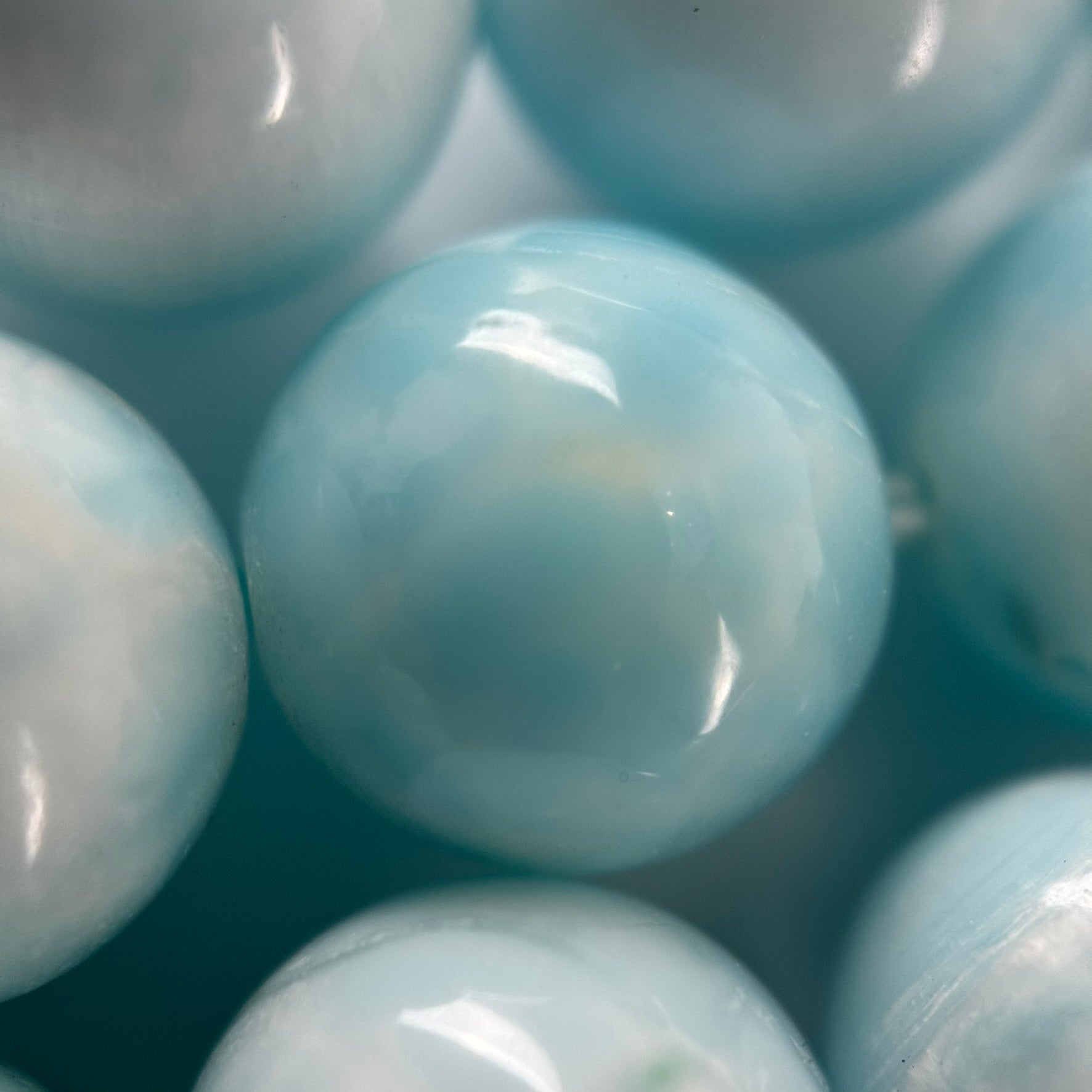 Hemimorphite Polished Round Beads image 2