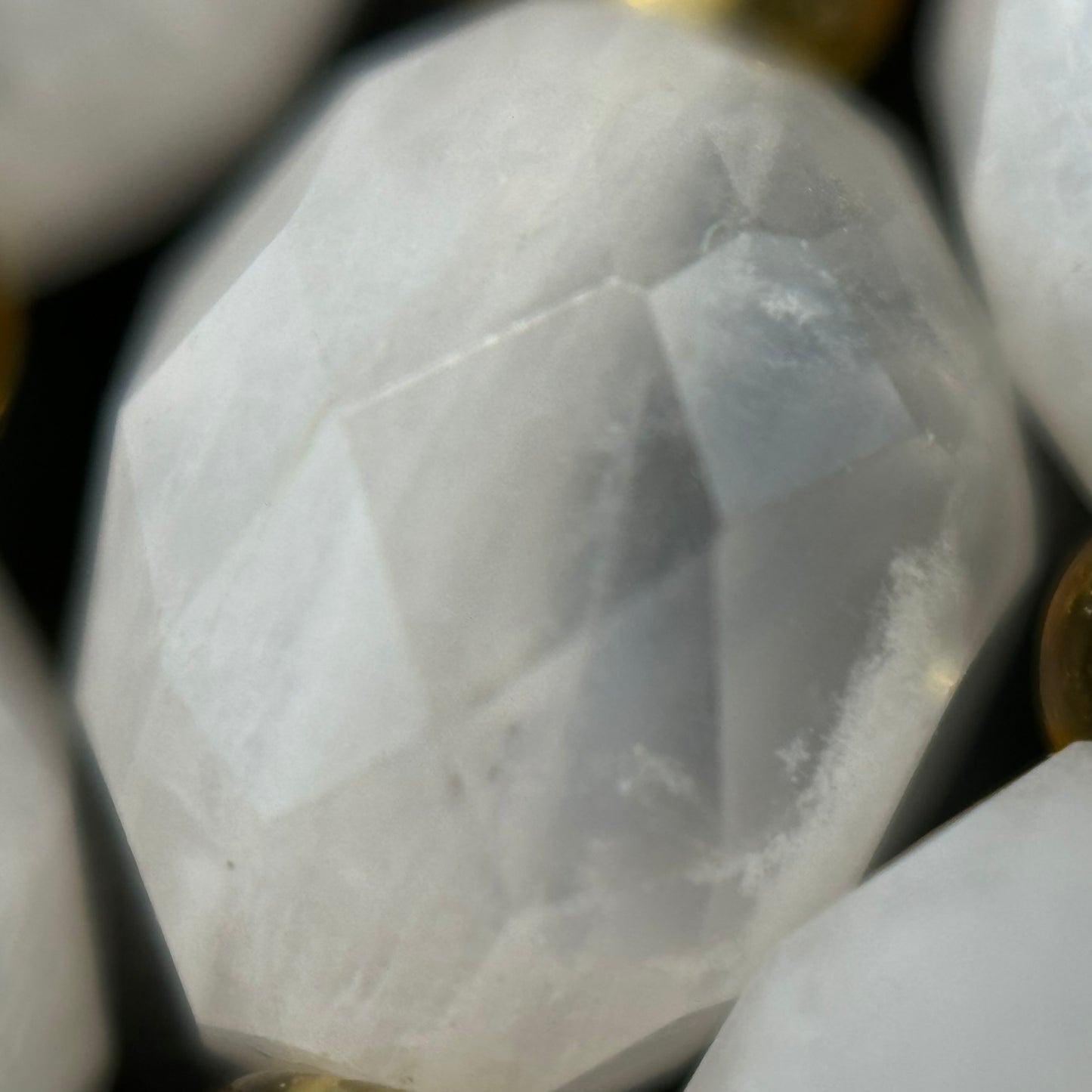 Rainbow Moonstone Faceted Barrel 8 Beads image 7