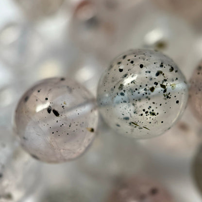 Rose Quartz Lepidocrocite Polished Round Beads image 7