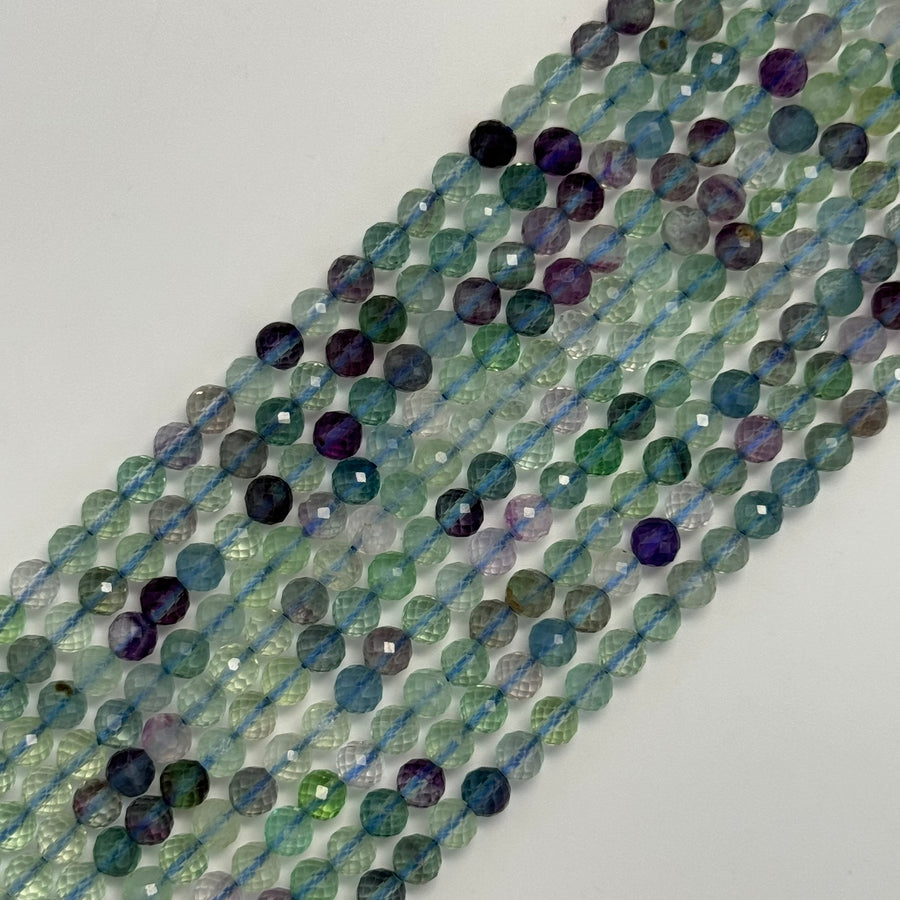 Fluorite Faceted Round Beads image 0