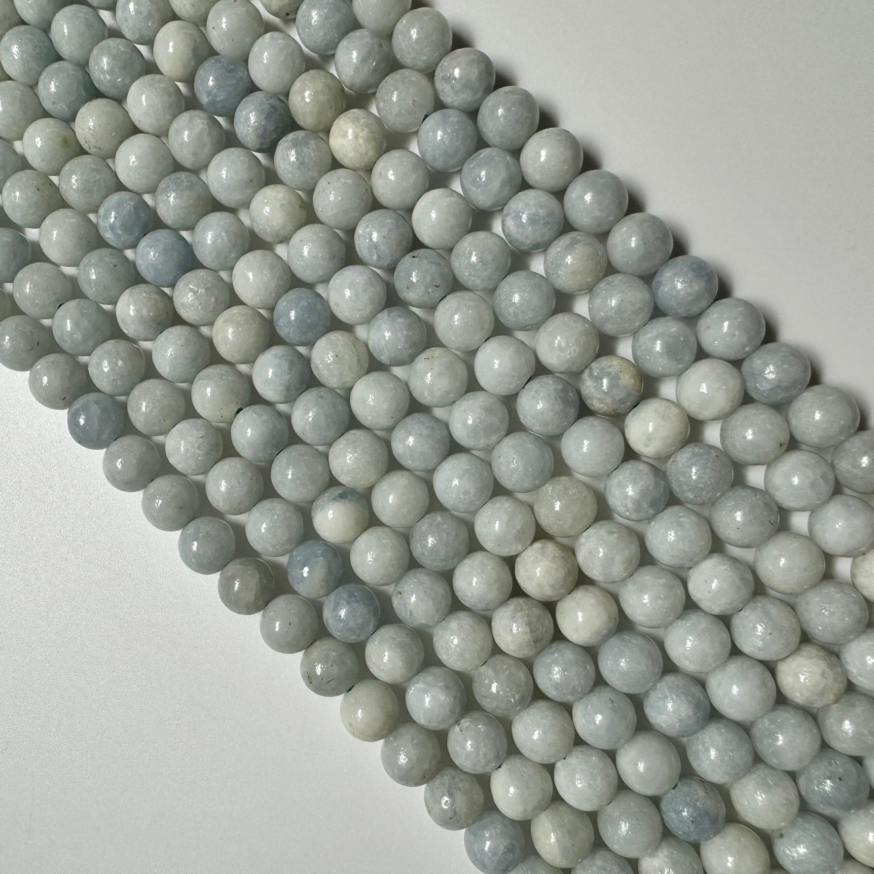 Blue Calcite Polished Round Beads image 2