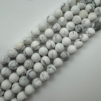 Howlite Frosted Round Beads image 5