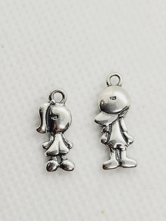 Girl & Boy Charms | 925 Sterling Silver image 0
