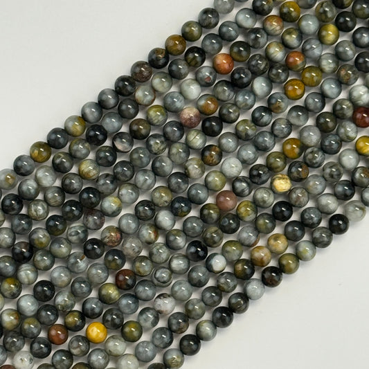 Golden Hawk's Eye Polished Round Beads image 0