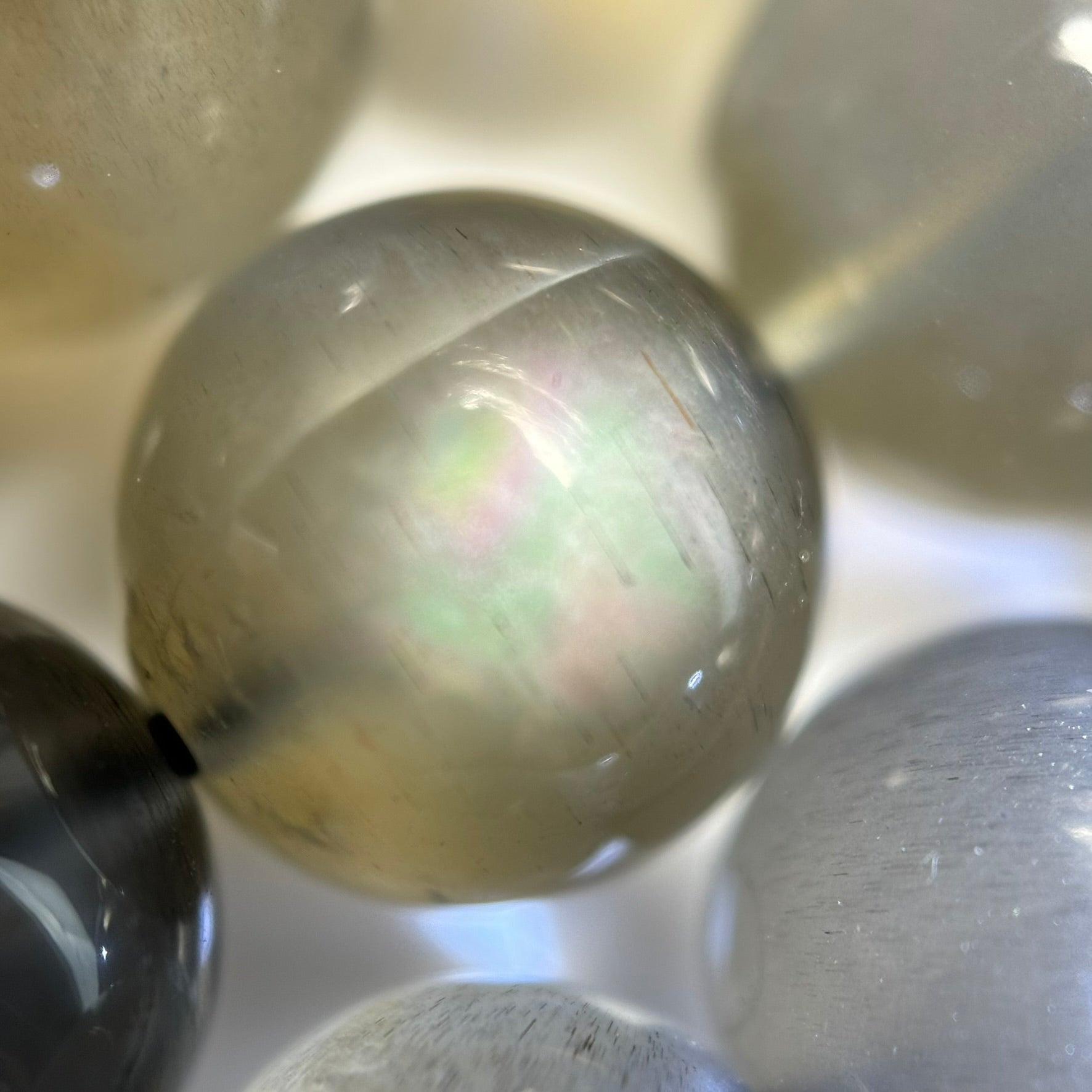 Black Moonstone AAA Polished  Round Beads image 2