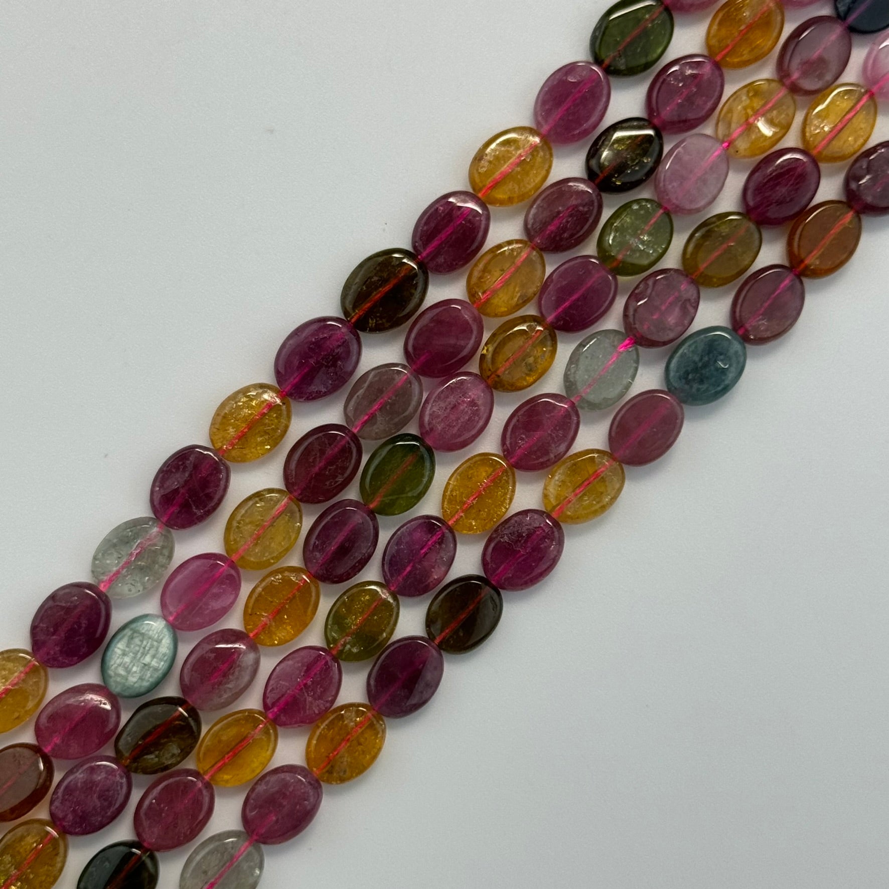 Tourmaline Faceted Oval Beads (AA Quality) image 1