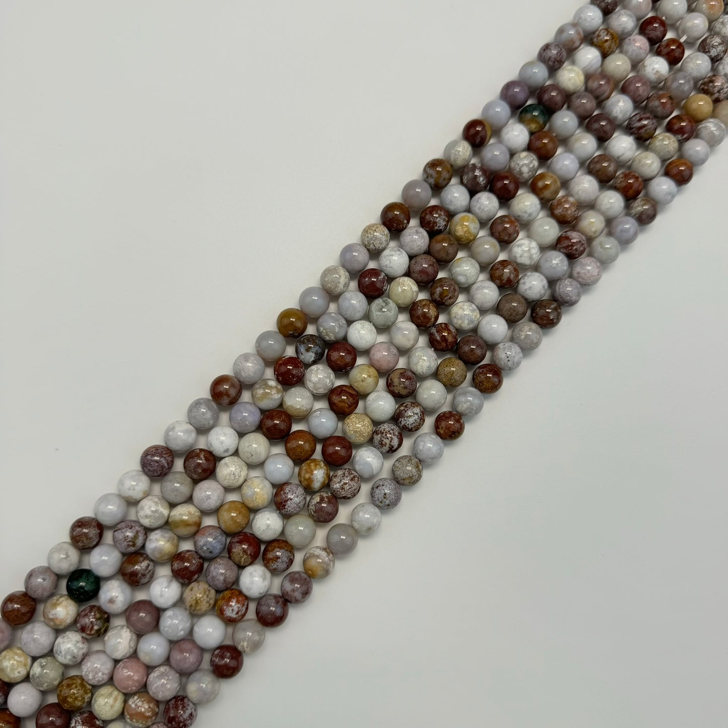 Pink Mexican Ocean Jasper Polished Round Beads image 6