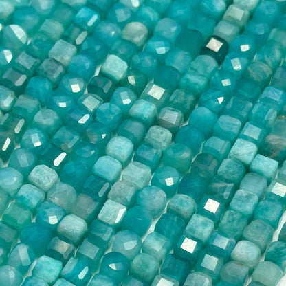 Amazonite AAA Quality Square Gemstone Beads image 4