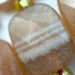 Sunstone Moonstone Rectangular Faceted Cushion Cut Beads10xÂ8 mm Beads image 5