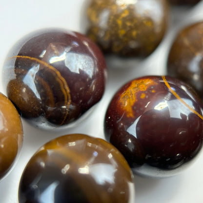Australian Boulder Opal  Polished 6-8mm Round Beads image 2