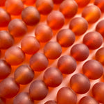Carnelian Frosted Round Beads image 1
