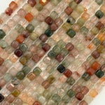 Multicolor Rutilated Quartz Square Beads image 2