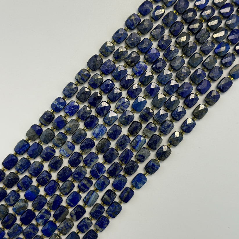 Faceted Rectangular Semi Precious Stone Beads