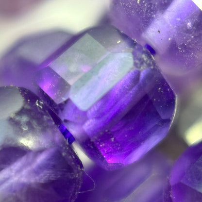 Amethyst Faceted Square Beads image 10