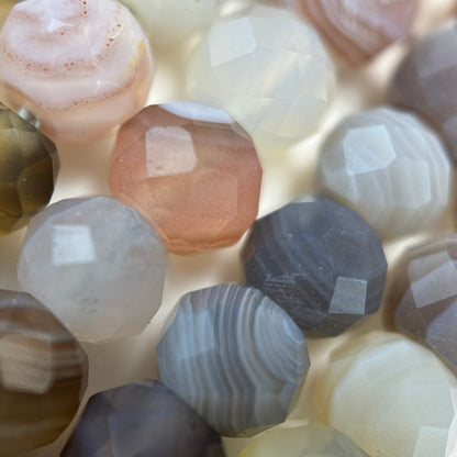 Botswana Agate Faceted Rondelle Beads image 3